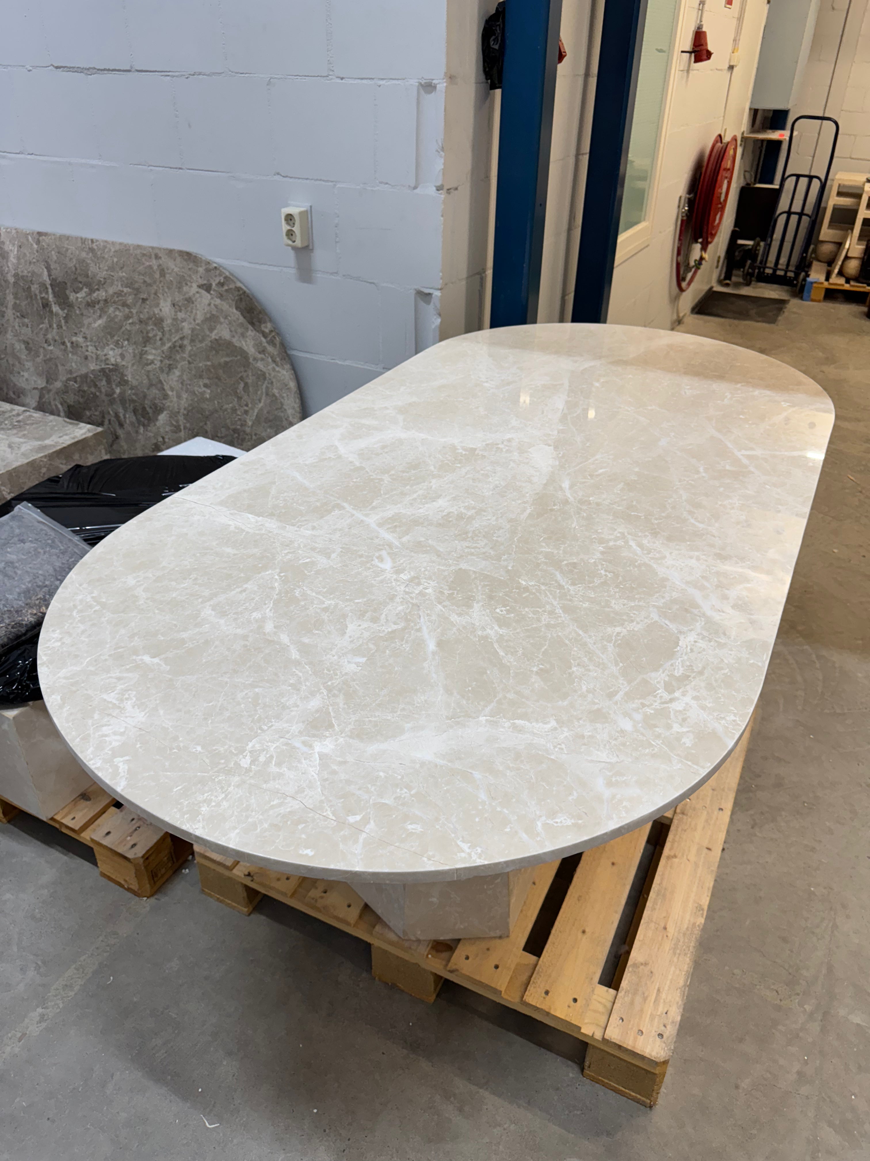 Spider Beige Marble Dining Table